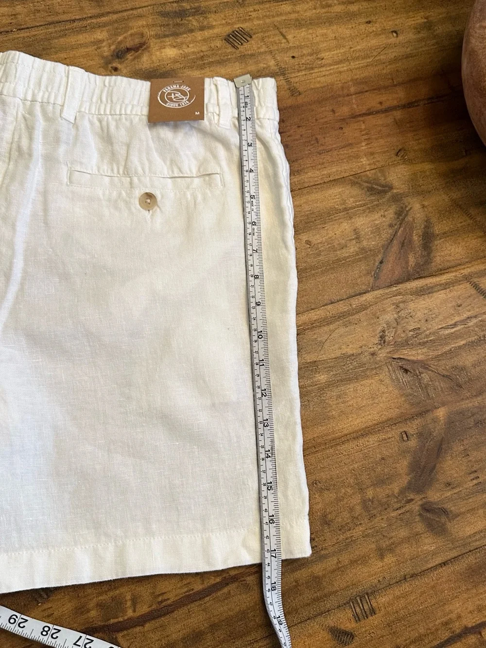 Panama Jack White Linen Men's Shorts
